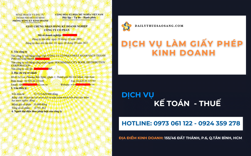 Dịch Vụ Làm Giấy Phép Kinh Doanh