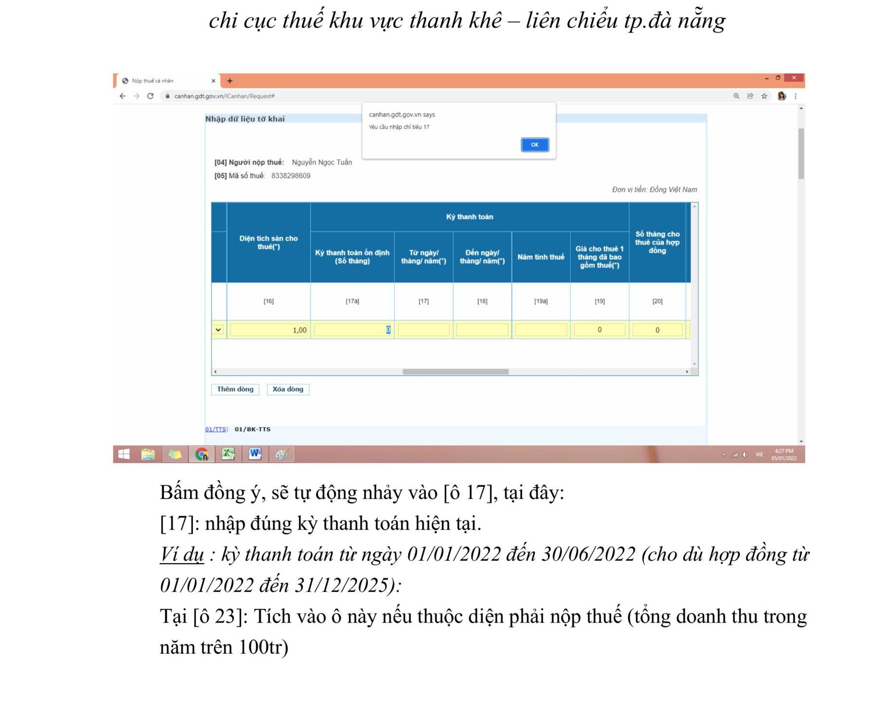 Hướng dẫn chi tiết kê khai tài sản qua mạng theo tt40 hình ảnh 6